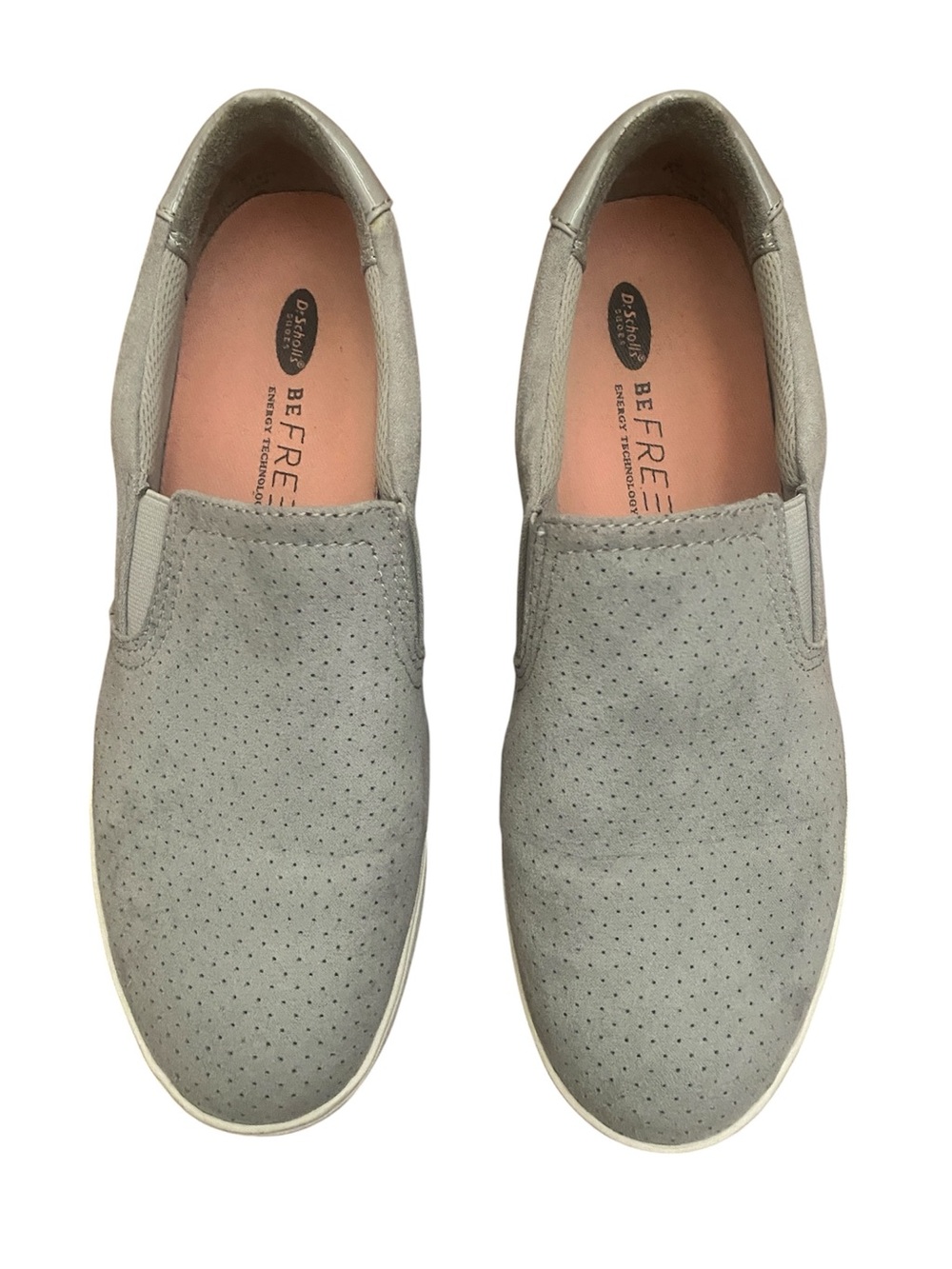 Dr. Scholl's Gray Perforated Slip-On Loafers